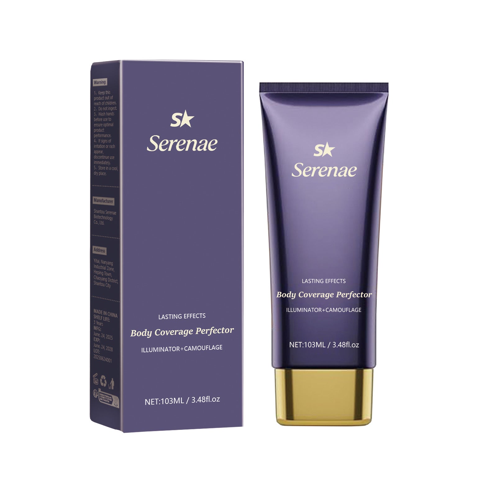 Serenae Body Coverage Perfector | Illuminator + Camouflage Lasting Effects Body Makeup ? 103ml
