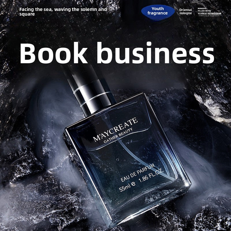 M'AYCREATE Elegant Blue Eau de Parfum 55ml - Long Lasting Men's Fragrance - Luxury Deep Blue Bottle EDP Cologne Spray - Sophisticated Aromatic Scent for Men