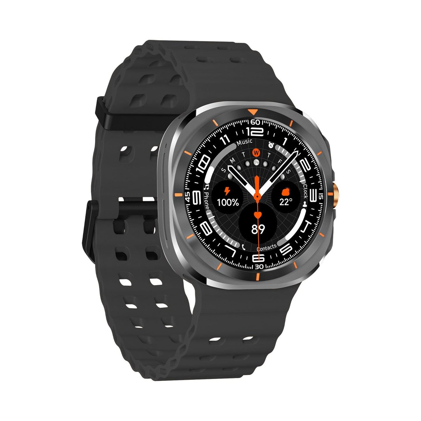 Sport Smart Watch | Heart Rate, Health Monitor & Fitness Tracker ? Blue Silicone Band, Tactical Design