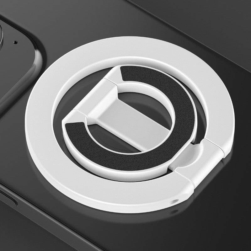 حامل MagSafe المغناطيسي الحلقي | حامل هاتف معدني قابل للطي، دوران 360 درجة، متوافق مع أجهزة iPhone، أسود 