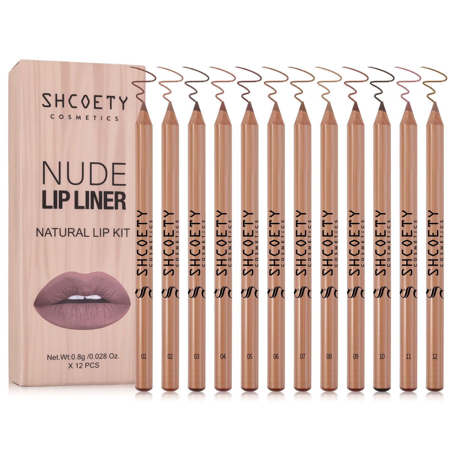 Matte Velvet Lip Liner Set 12 Colors