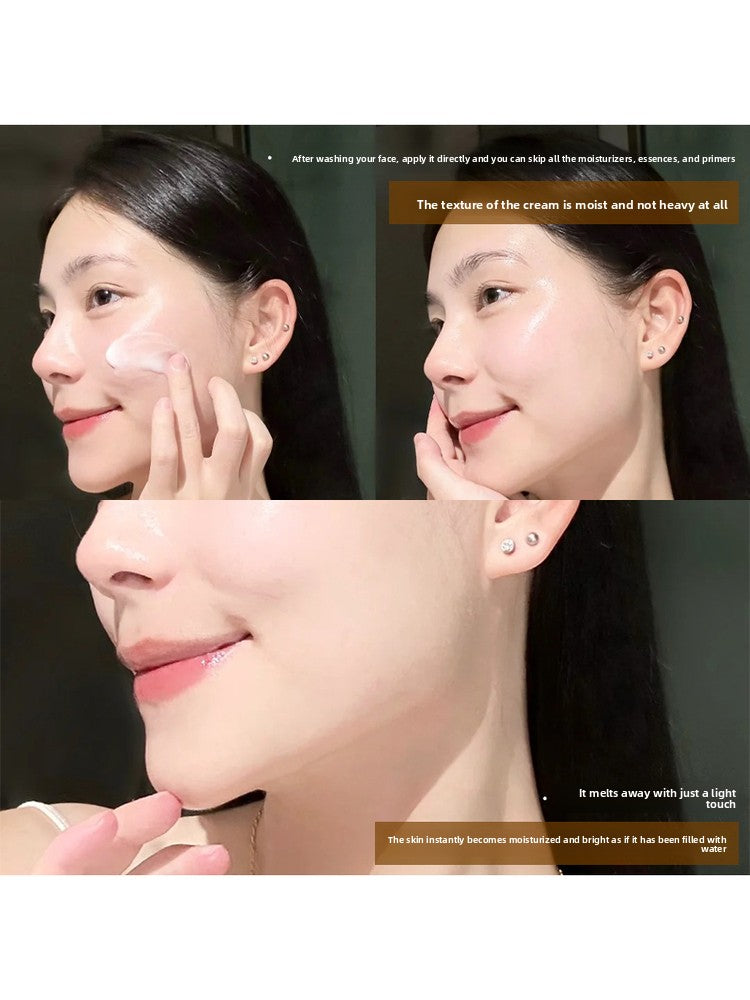S.Nature Aqua Squalane Moisturizing Cream | Wrinkle Lifting Pre-Makeup Facial Cream | Squalane 150000ppm Hyaluronic Acid 8 Types Collagen Peptide | Refreshing Fast Absorbing Anti-Aging Korean Skincare