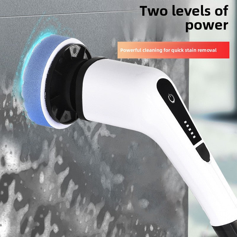 7-in-1 Electric Spin Scrubber with Extendable Handle | Rechargeable Cordless Cleaning Brush | 7 Attachments for Bathroom, Kitchen & Floor