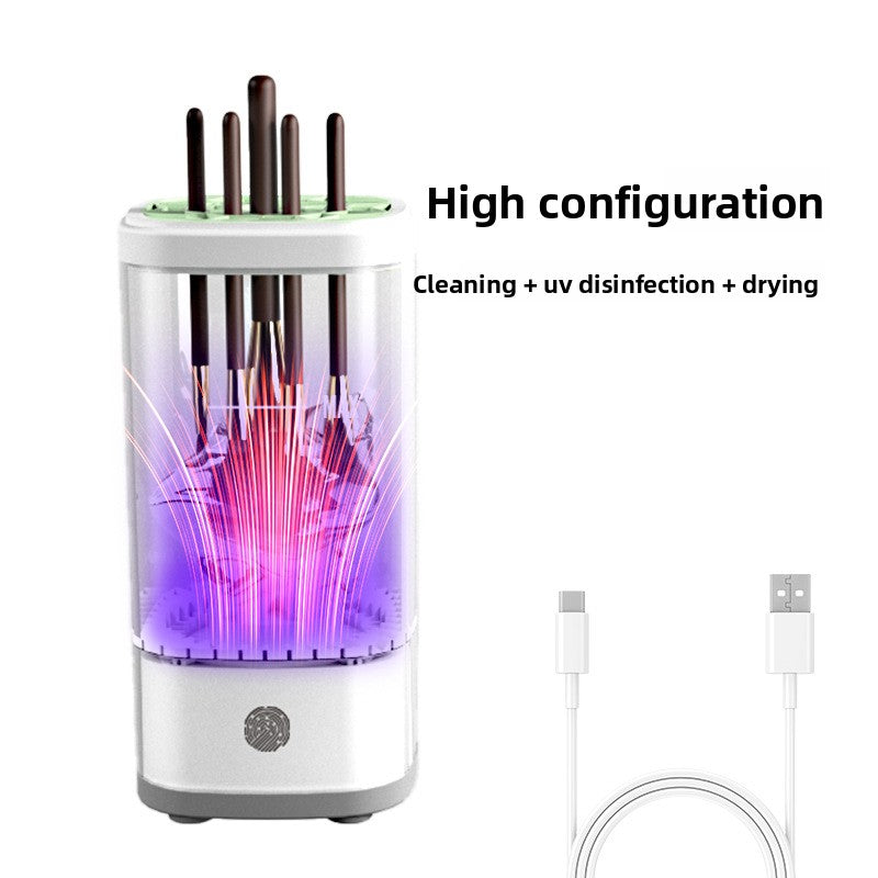 Electric Makeup Brush Cleaner Machine | Automatic Brush Washing Drying Storage Tool USB Rechargeable