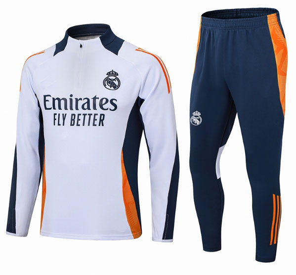 Tuta da Allenamento Real Madrid 2024 – Set Completo Adidas Nero & Oro | Emirates Fly Better