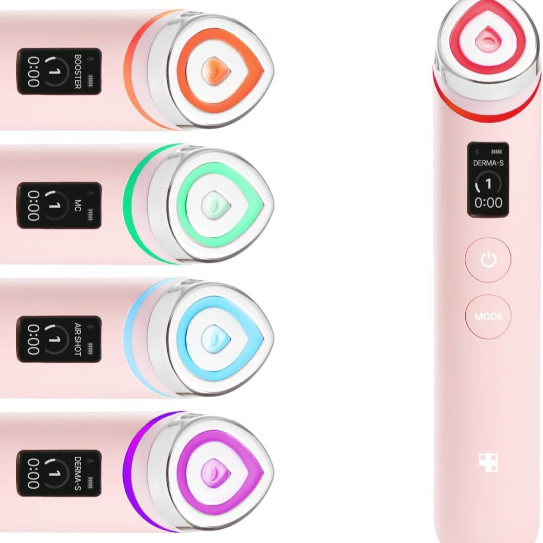 7-in-1 Red LED Light Therapy Facial Wand | Hot + EMS + Ion + LED Skin Rejuvenation Beauty Device for Anti-Aging & Lifting