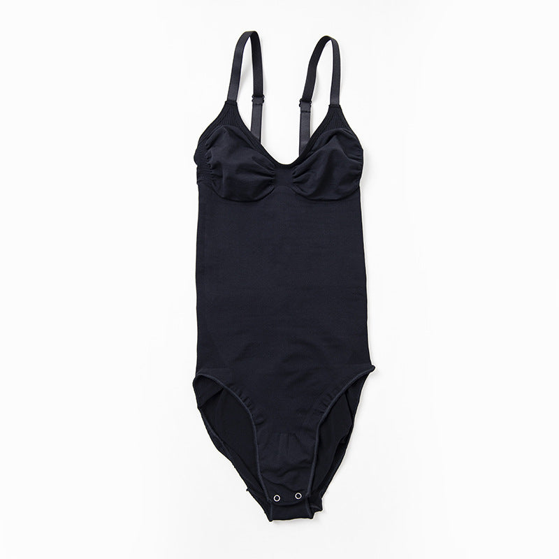 Women's Seamless Sculpting Bodysuit Shapewear Tummy Control Full Body Shaper with Built In Bra Adjustable Straps Low Back Black