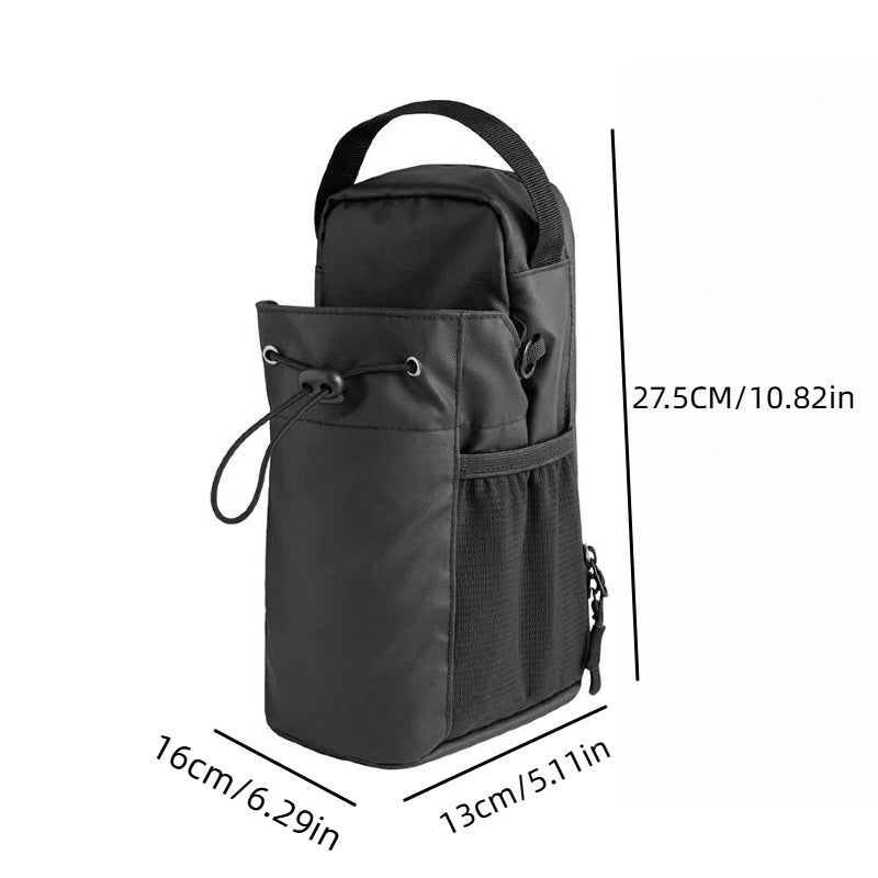 Large Water Bottle Carrier Bag with Shoulder Strap & Handle | Fits 64oz 128oz Jugs | Crossbody Bottle Holder Pouch with Pockets