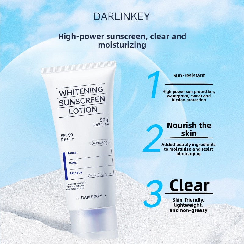 Darlinkey Whitening Sunscreen Lotion SPF50 PA+++ | Brightening UV Protection Sunscreen for Face