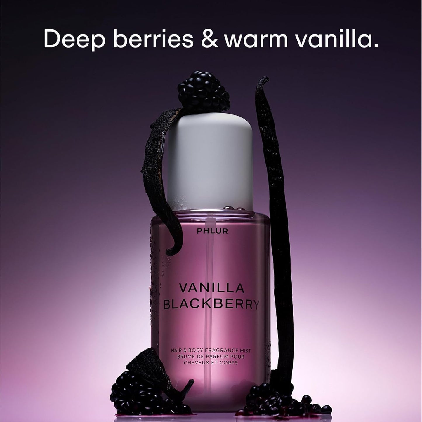 Phlur Vanilla Blackberry Haar- und Körperspray | Süßer, fruchtiger Duft | Leichtes Körperspray für Frauen