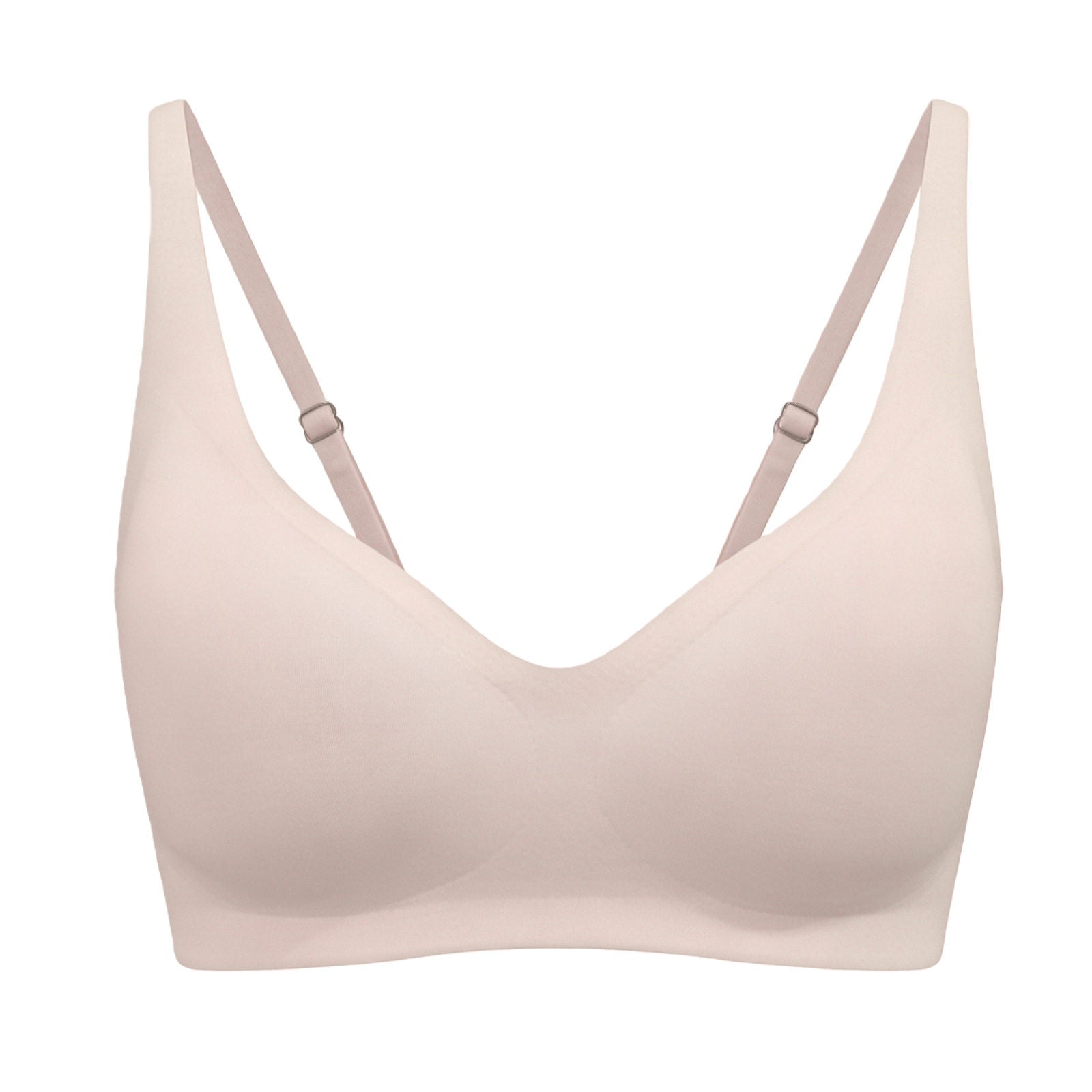 Women's Seamless Wireless Push Up Bralette | Deep V-Neck Smooth Cup Bra | 9 Colors Including Leopard Print
