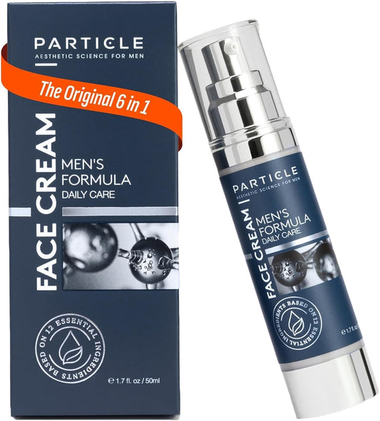 Particle 6-in-1 Men's Face Cream – Buy One Get One Free | Daily Care Anti-Aging Moisturizer with 12 Essential Ingredients | 1.7 fl oz x2