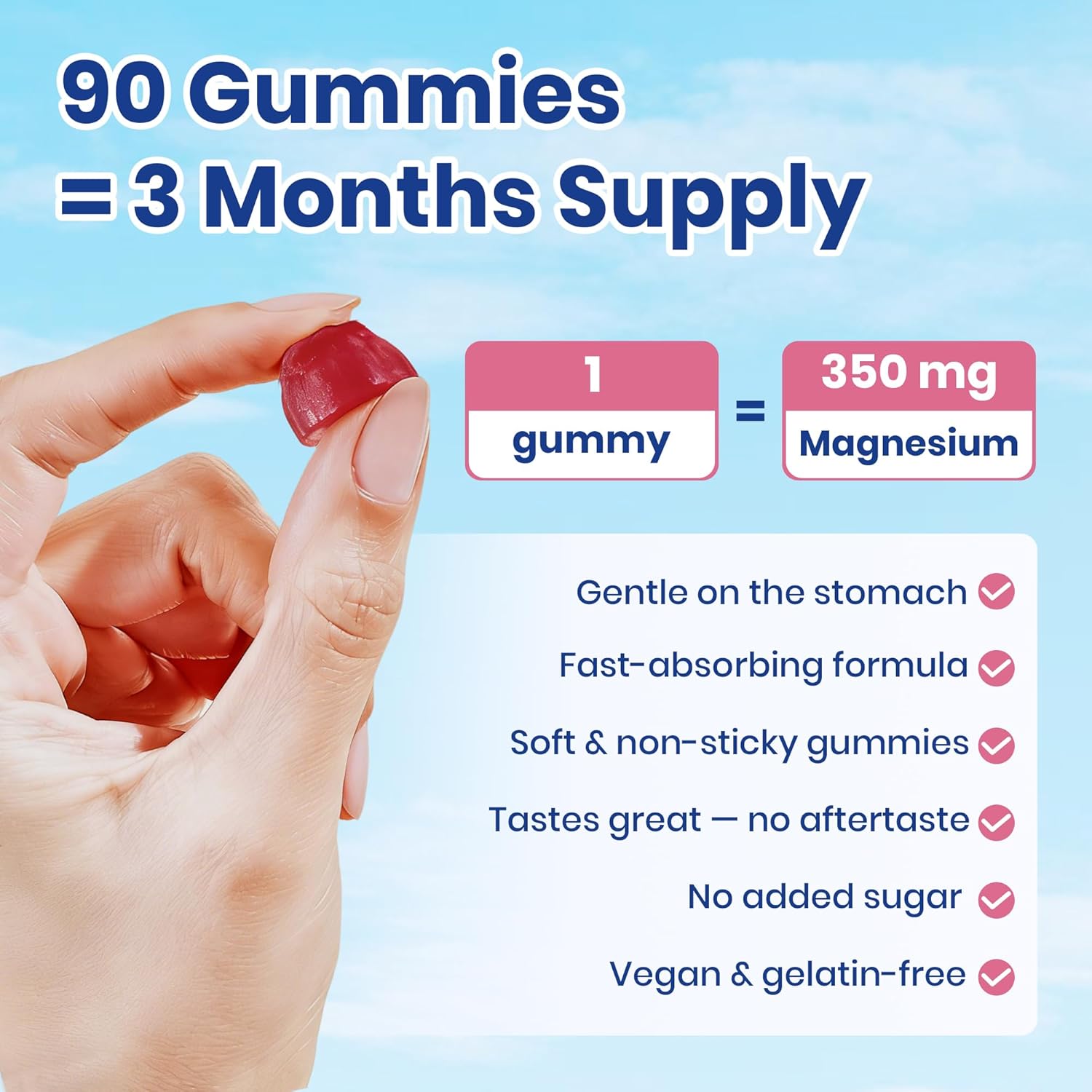 DeepCalm 14-in-1 Magnesium Complex Gummies – Buy One Get One FREE | With D3, Ashwagandha, L-Theanine & Zinc | 90 Gummies