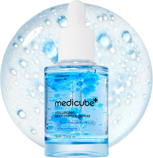 Medicube Hyaluronic Multi Peptide Serum – 1+1 gratis | Natriumhyaluronat 0,5 % | 13 Peptide | Koreanisches Tiefenfeuchtigkeitsserum 