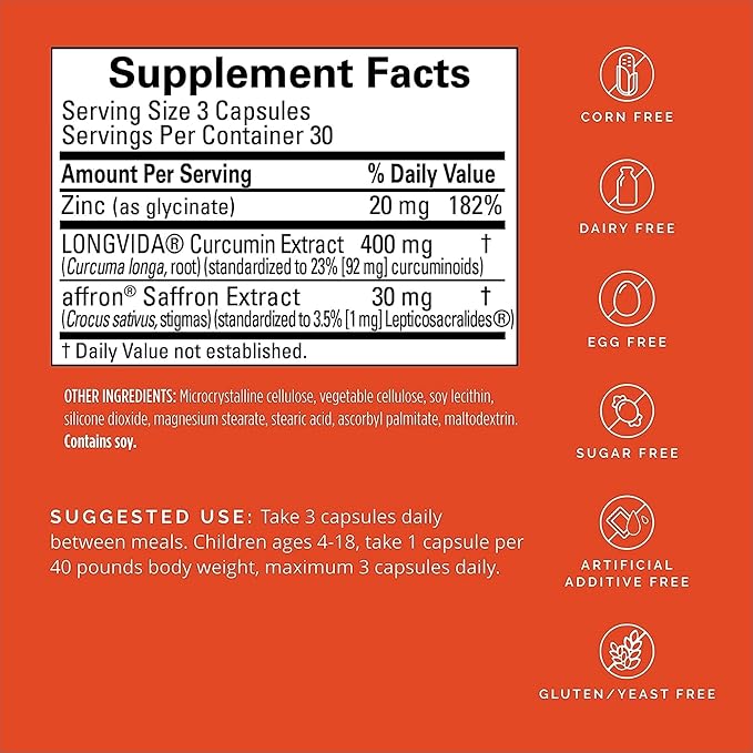BrainMD Happy Saffron Plus – Buy One Get One FREE | Powerful Mood Support Supplement by Daniel Amen MD | 90 Vegan Capsules