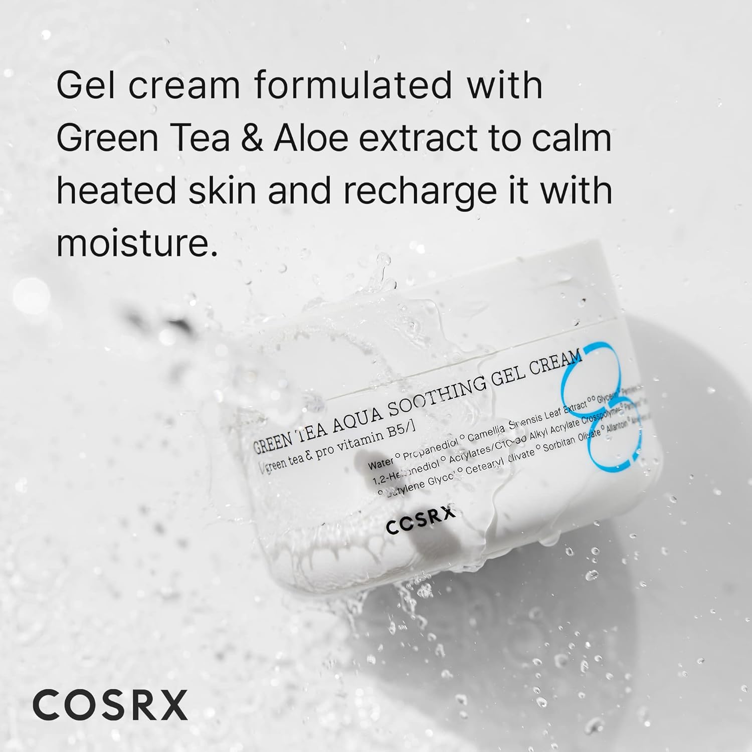 COSRX Green Tea Aqua Soothing Gel Cream Set of 2 | Green Tea & Pro Vitamin B5 Korean Face Gel