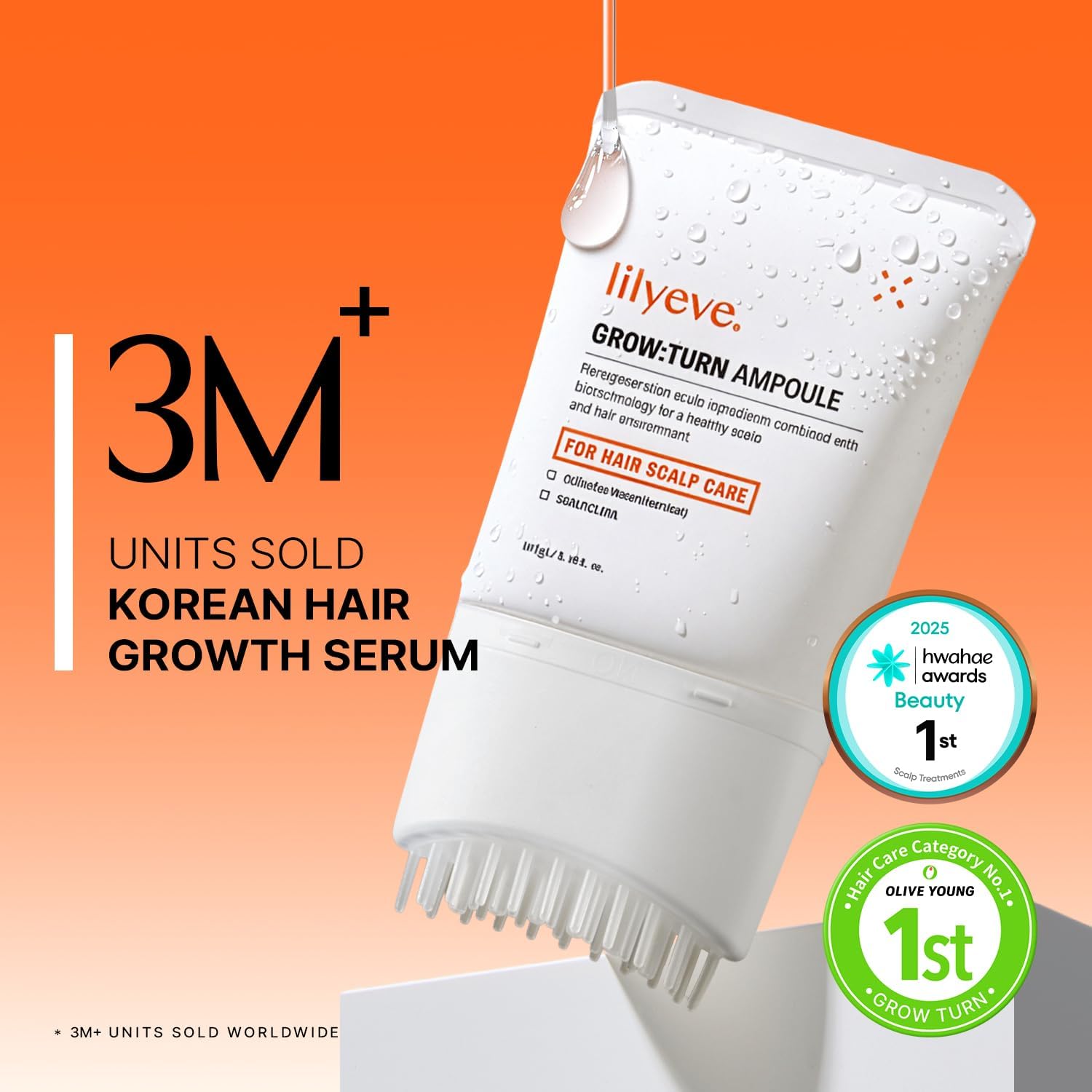 Grow Turn Scalp Ampoule 100ml with BioExo Water and Scalp Clera Biotechnology Hair Growth Scalp Treatment