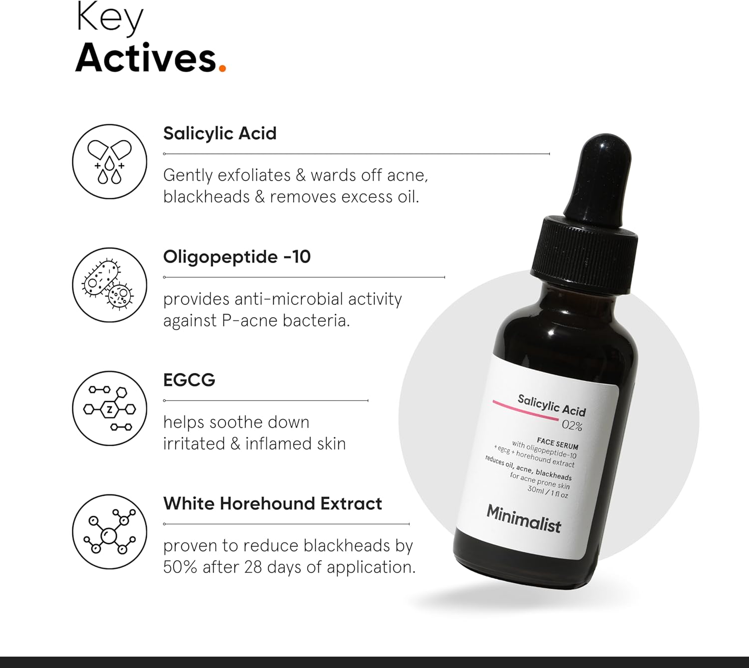 Minimalist Salicylic Acid 2% Face Serum 30ml | Set of 3