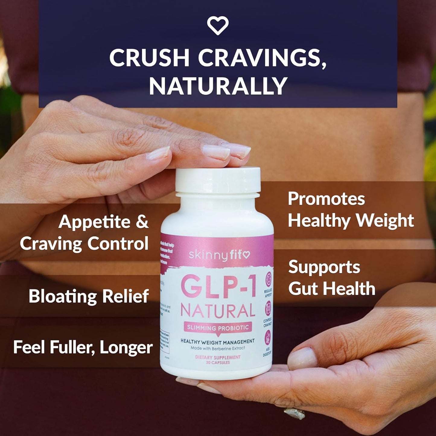 Natural Slimming Probiotic Set of 2 | Berberine Extract | Appetite & Craving Control | Healthy Weight Management | 30 Capsules Each