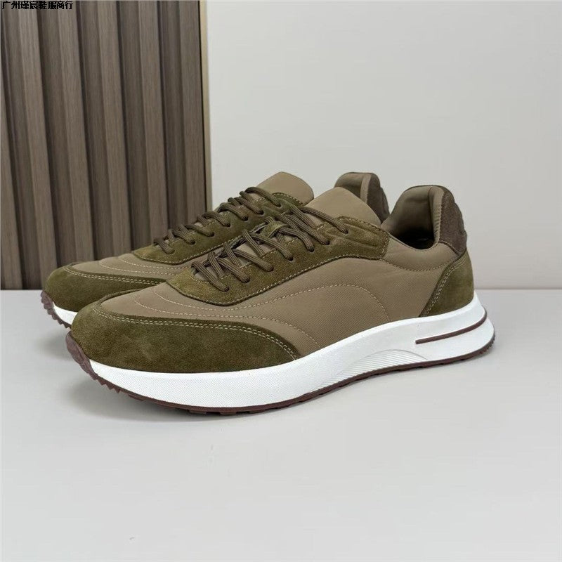 Loro Piana-inspirierte Navy Runner Sneaker | Hochwertiges Wildleder & Nylon | Luxuriöse Herren-Freizeitschuhe | Echtes Leder