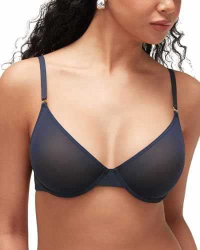 Damen Push-up-BH in Mokka mit tiefem Dekolleté, dünnen verstellbaren Trägern, goldfarbenen Beschlägen und glatten, vorgeformten Cups