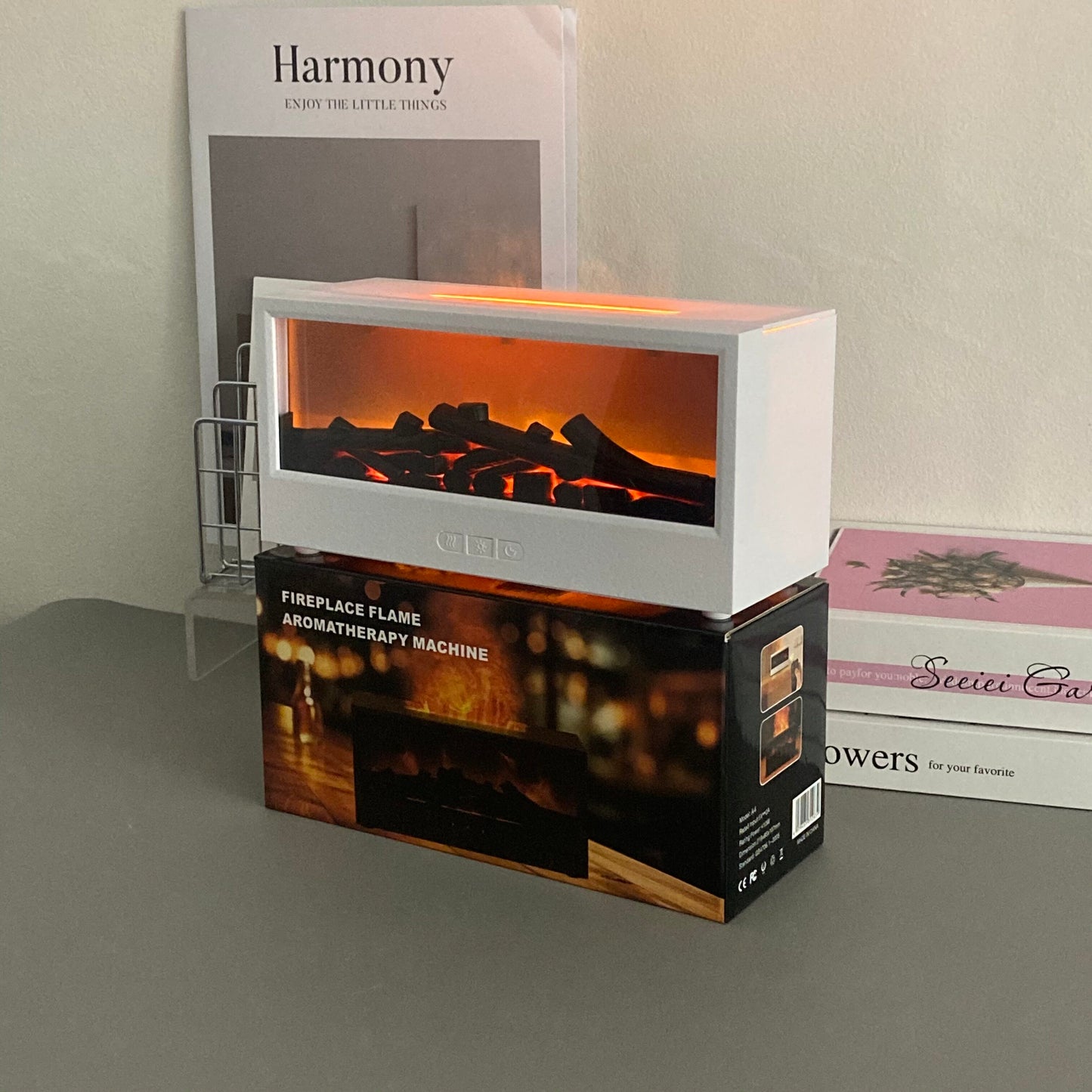 Flame Aroma Diffuser with Humidifier | Simulated Fire Essential Oil Diffuser | Aesthetic Room Decor