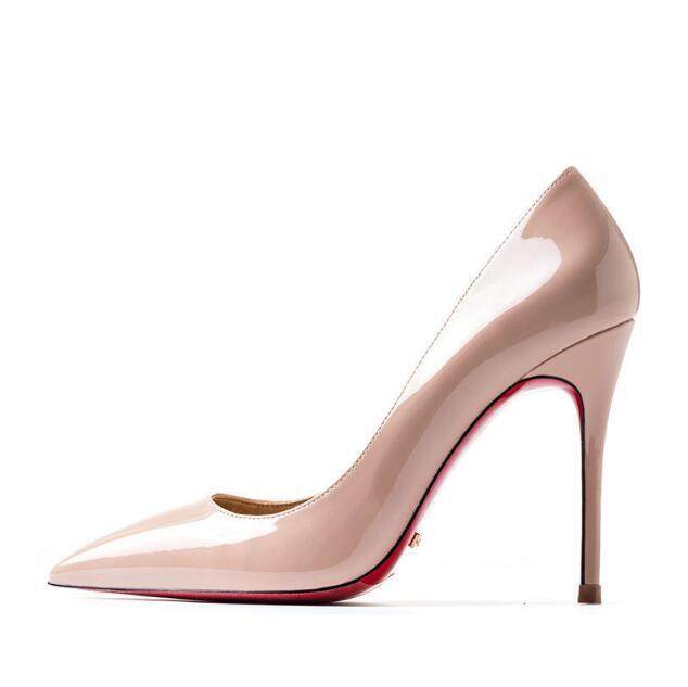 Black Patent Leather Pointed Toe Extreme Stiletto Pumps with Red Sole | The Ultimate Iconic Luxury Power Heels for Women