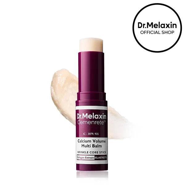 Dr.Melaxin Cemenrete Calcium Volume Multi Balm Wrinkle Core Stick Set of 2 with Collagen Extract for Elasticity and Anti Aging Skin Care