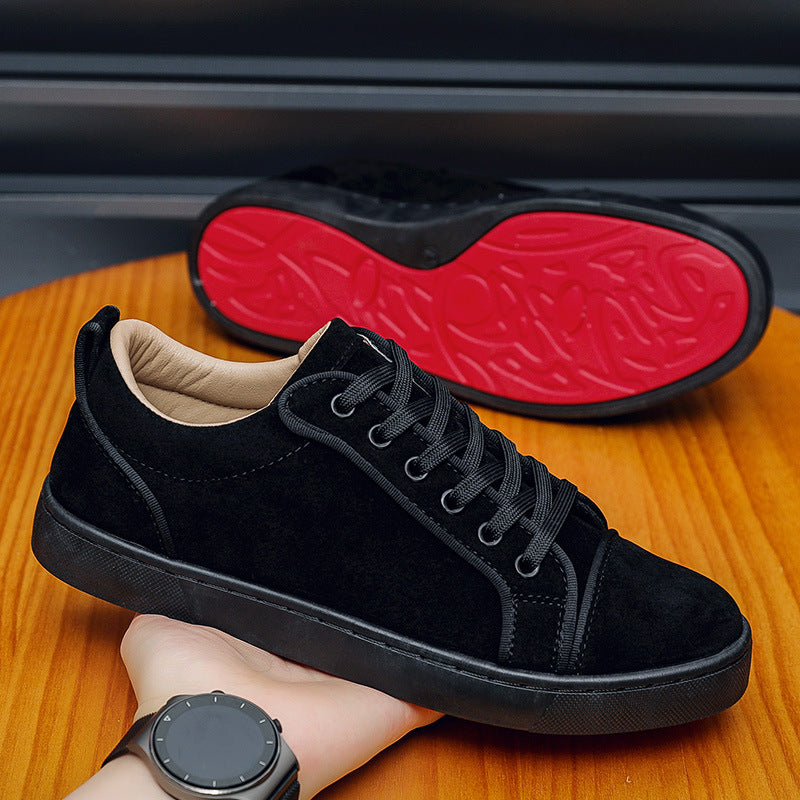 Luxury-Inspired Black Suede Sneakers | Designer Low Top Men