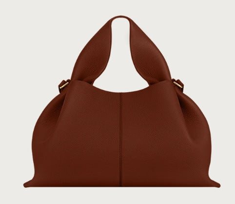 Polene Numero Un Bag in Black Pebbled Leather - Iconic French Handbag | Luxury Shoulder Bag with Top Handle