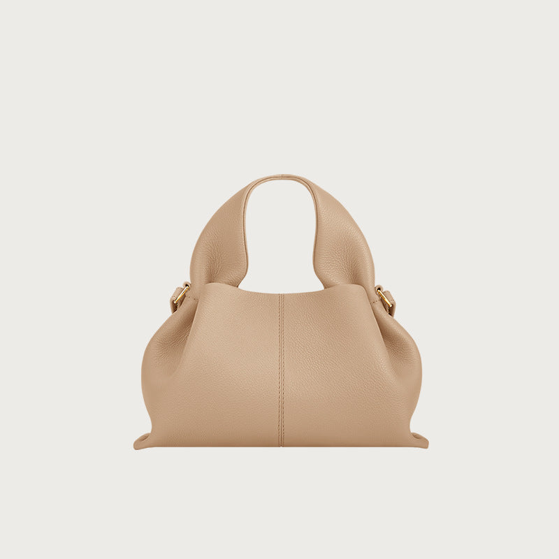 Polene Numero Un Bag in Black Pebbled Leather - Iconic French Handbag | Luxury Shoulder Bag with Top Handle