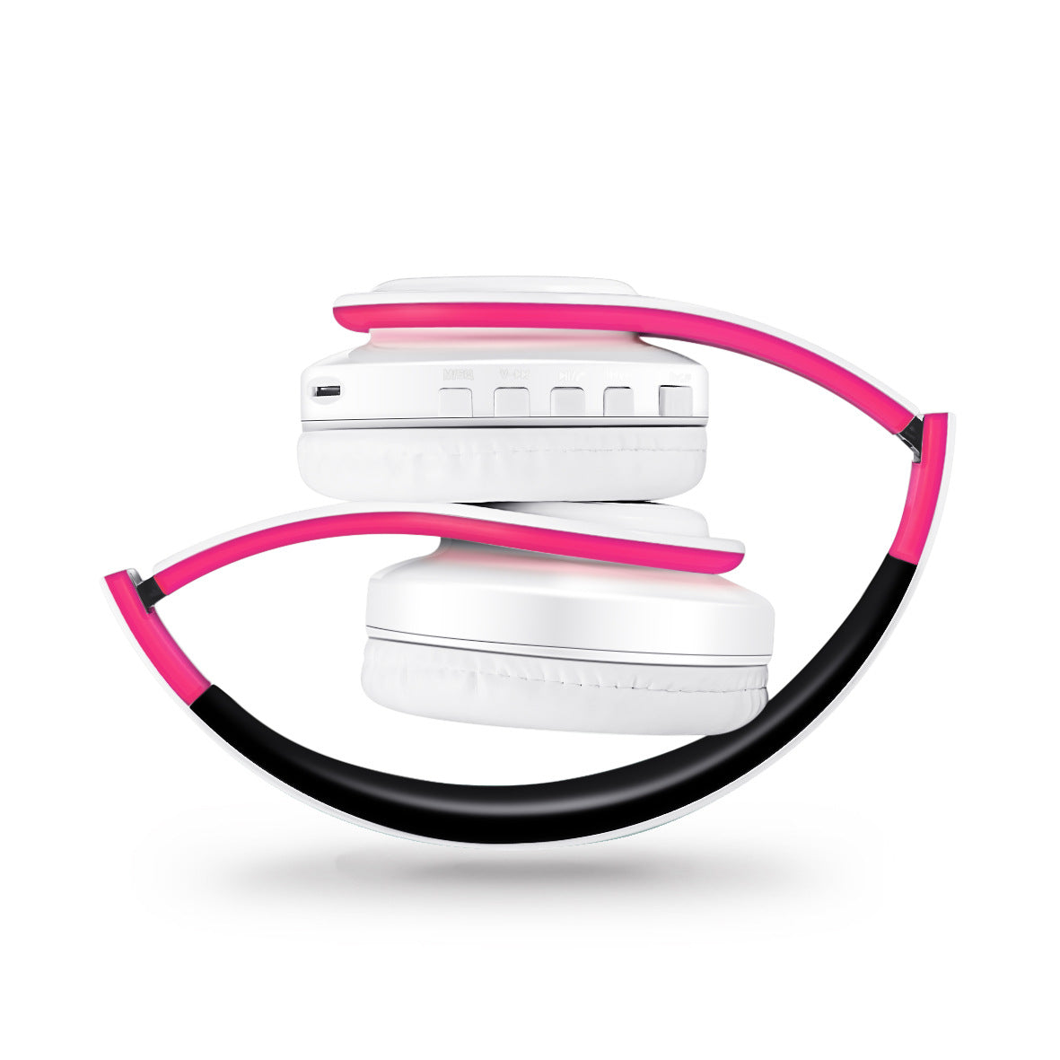 Foldable Bluetooth Wireless Headphones Black Rose Gold Over Ear HiFi Stereo Sound Deep Bass Cushioned Ear Cups Adjustable Headband Volume Control Mic for Music Gaming Travel iPhone Android