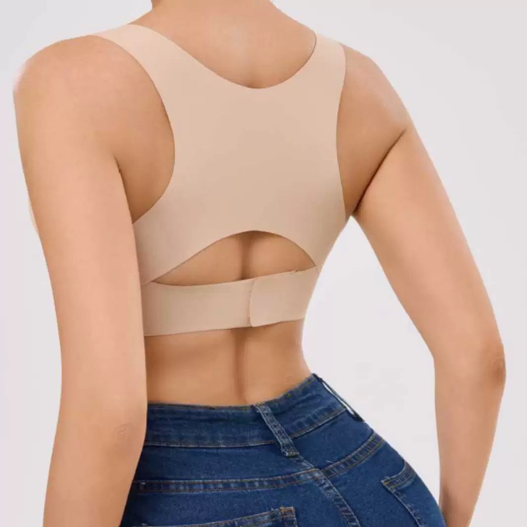 Wireless Push-Up Bra for Women | Seamless Comfort Bralette with Back Closure | Nude Padded No-Wire T-Shirt Bra