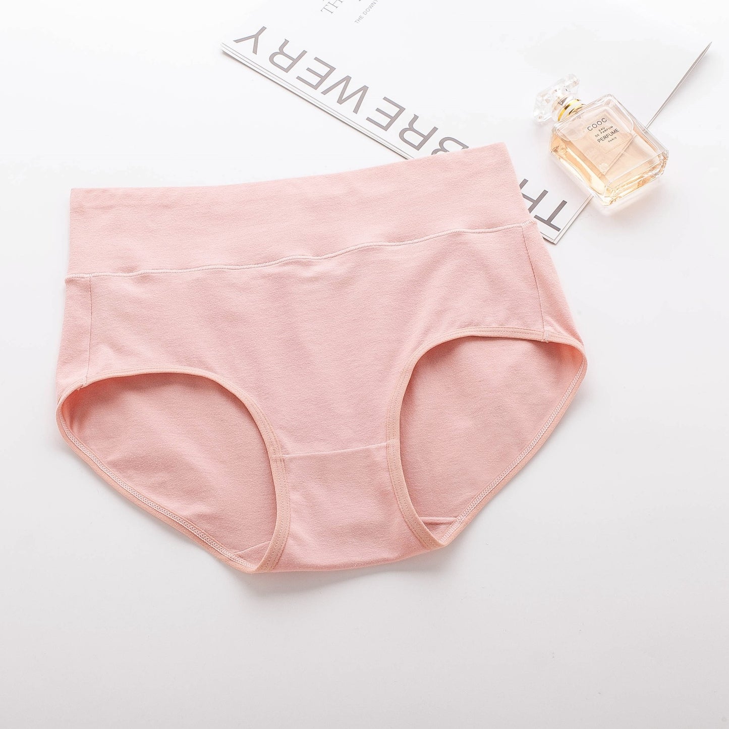 Slip da donna a vita alta in cotone | Mutandine contenitive a copertura totale | Culotte comode grigie | Taglie forti