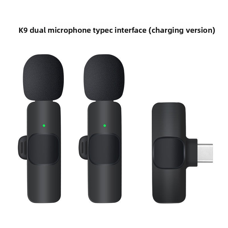 Wireless Lavalier Microphone Set for USB-C | 2 Clip-On Mics & Receiver | Plug & Play for Android, Phones & Laptops | Vlog, Interview & Content Creation