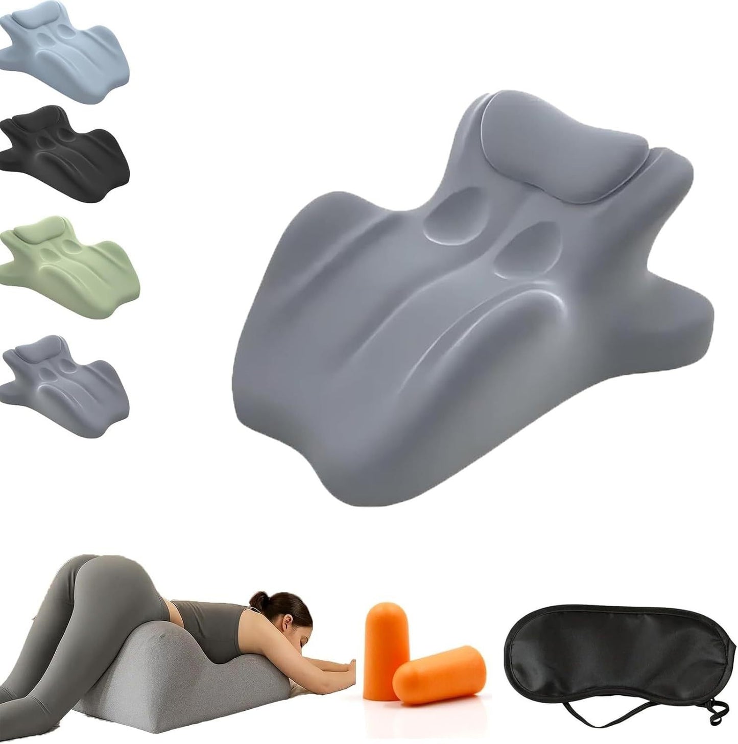 Multifunctional Wedge Pillow | Memory Foam Hip Elevation Pillow for Back Pain Relief Pregnancy & Body Support