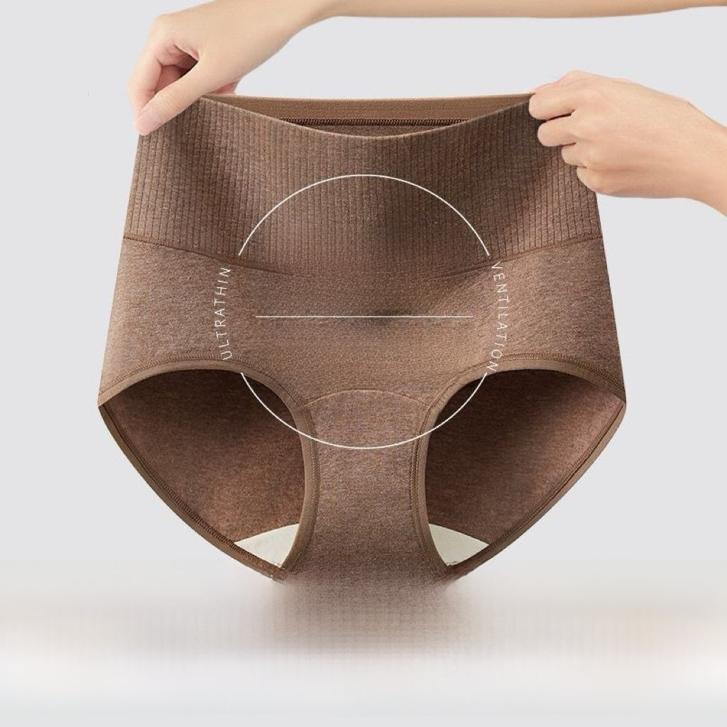 Slip a vita alta in cotone a costine | Intimo contenitivo da donna | Morbide mutandine a vita alta per tutti i giorni