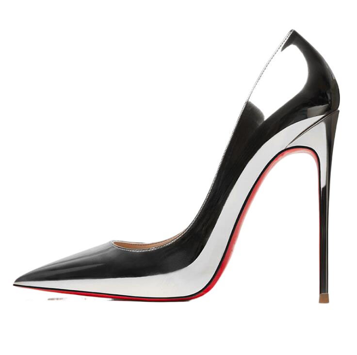 Black Patent Leather Pointed Toe Extreme Stiletto Pumps with Red Sole | The Ultimate Iconic Luxury Power Heels for Women