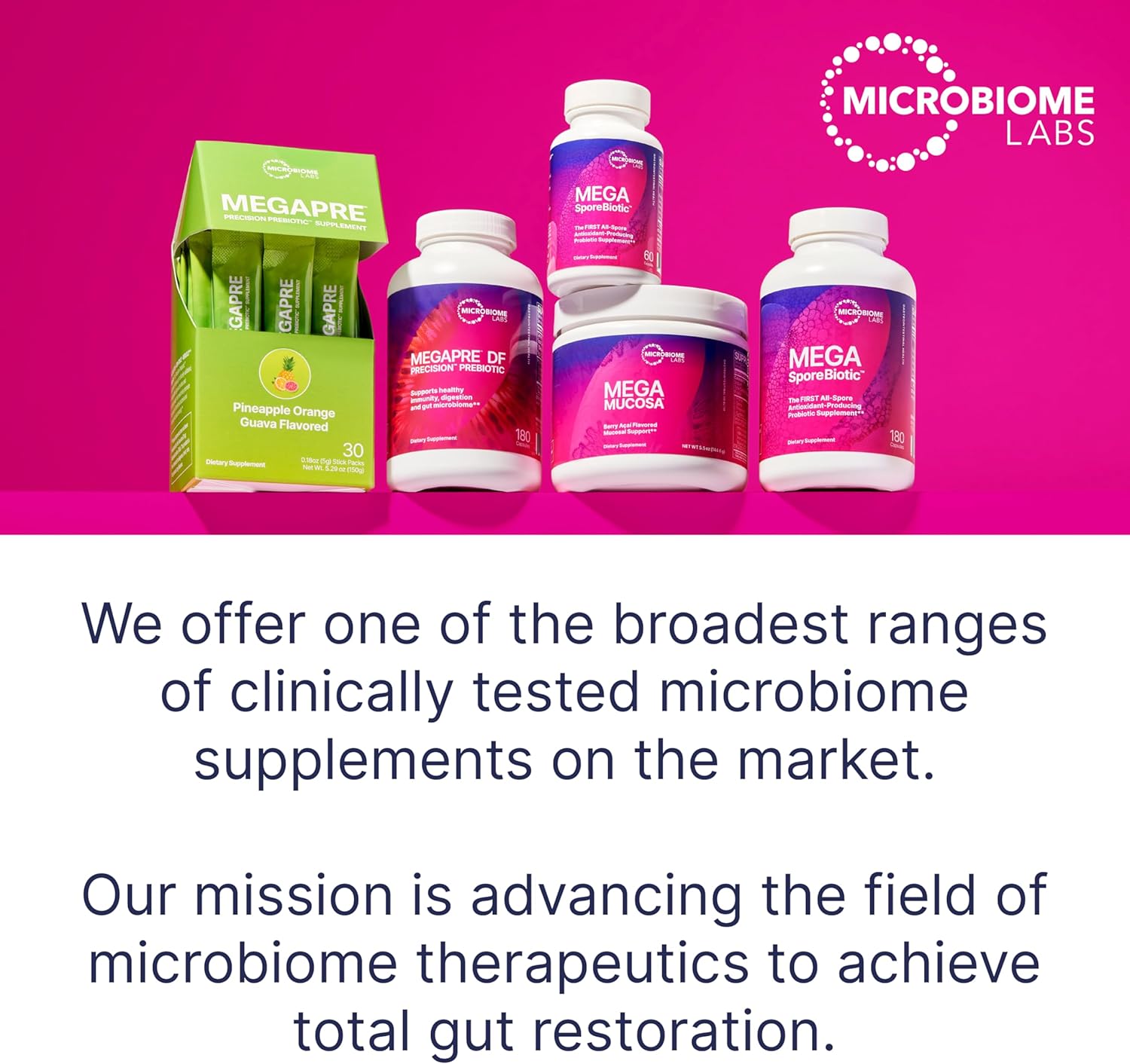 MegaSporeBiotic by Microbiome Labs Set of 2 | 60 Capsules | First All-Spore Probiotic for Gut Microbiome Balance & Gastrointestinal Health