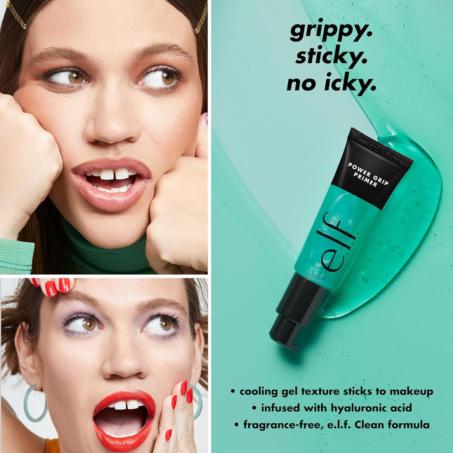 e.l.f. Power Grip Primer Set of 6 | Hydrating Makeup Primer for Long Lasting Foundation Grip & Smooth Skin