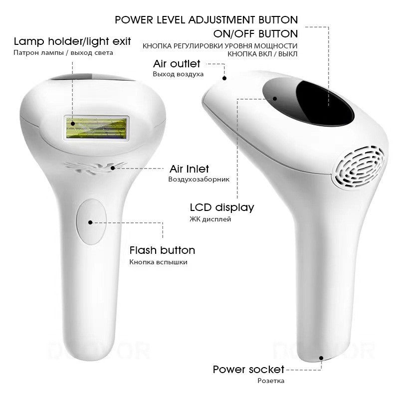 IPL Hair Removal Device | Permanent Painless At-Home Laser Hair Remover Machine with LCD Display