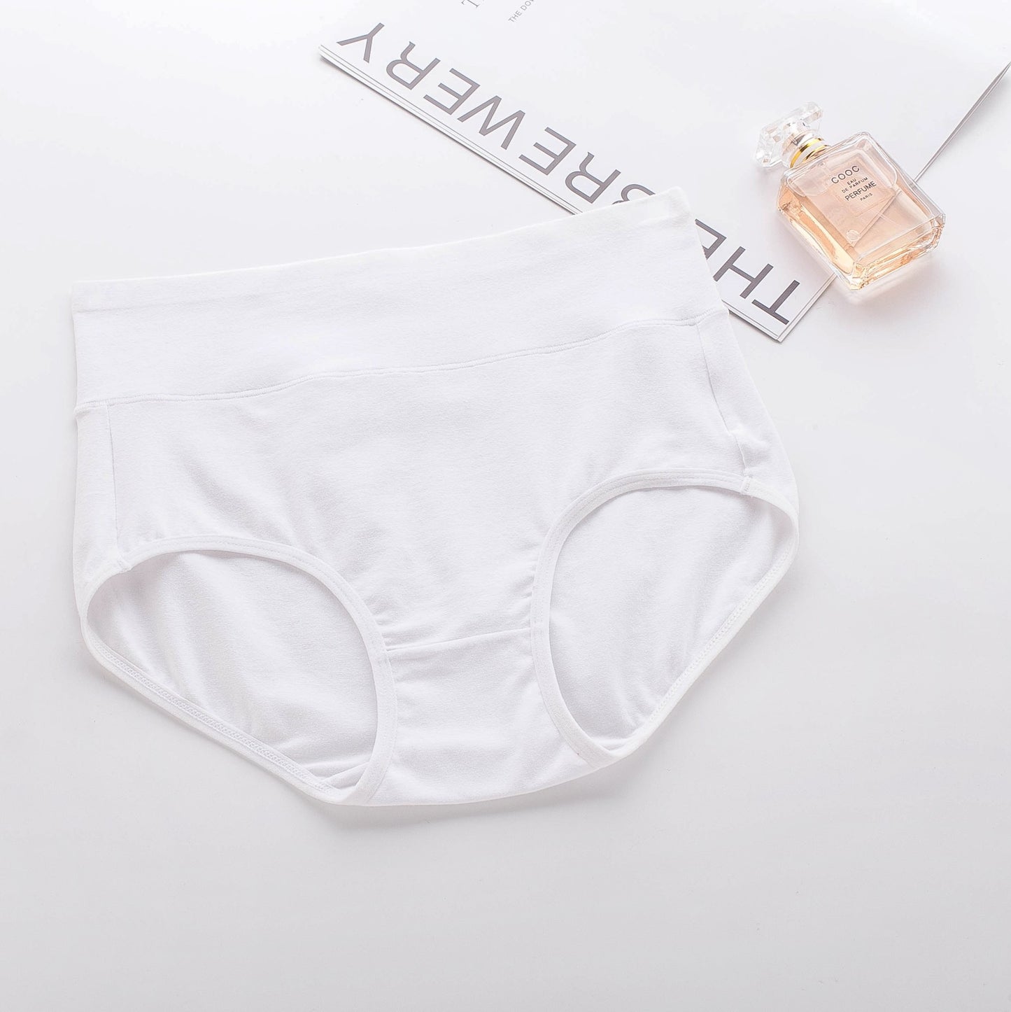 Slip da donna a vita alta in cotone | Mutandine contenitive a copertura totale | Culotte comode grigie | Taglie forti