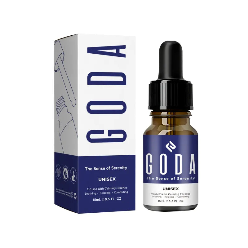 GODA The Sense of Serenity – Calming Essence Unisex Perfume Set of 2 (2 x 15ml) | Soothing Relaxing Comforting Dropper Fragrance