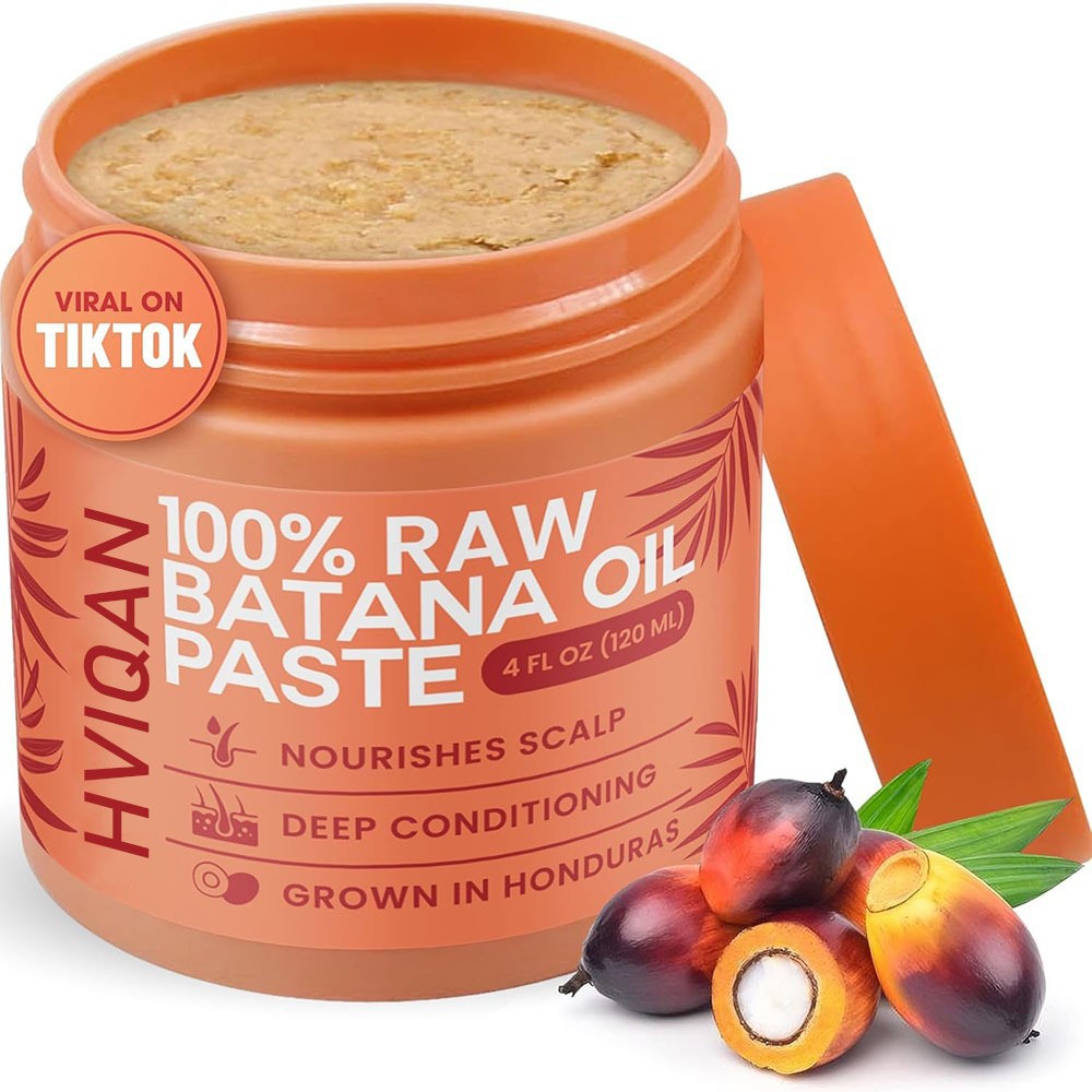 HVIQAN 100% Olio di Batana Grezzo in Pasta 113g | Trattamento Profondo Balsamo per Cuoio Capelluto | Olio Virale TikTok per la Crescita dei Capelli