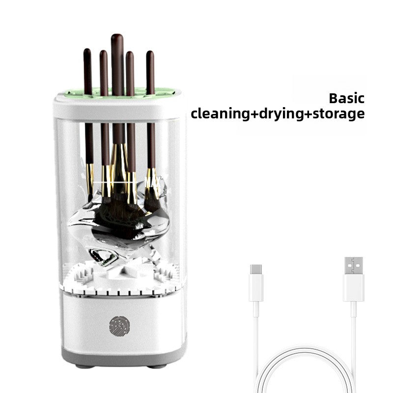 Electric Makeup Brush Cleaner Machine | Automatic Brush Washing Drying Storage Tool USB Rechargeable