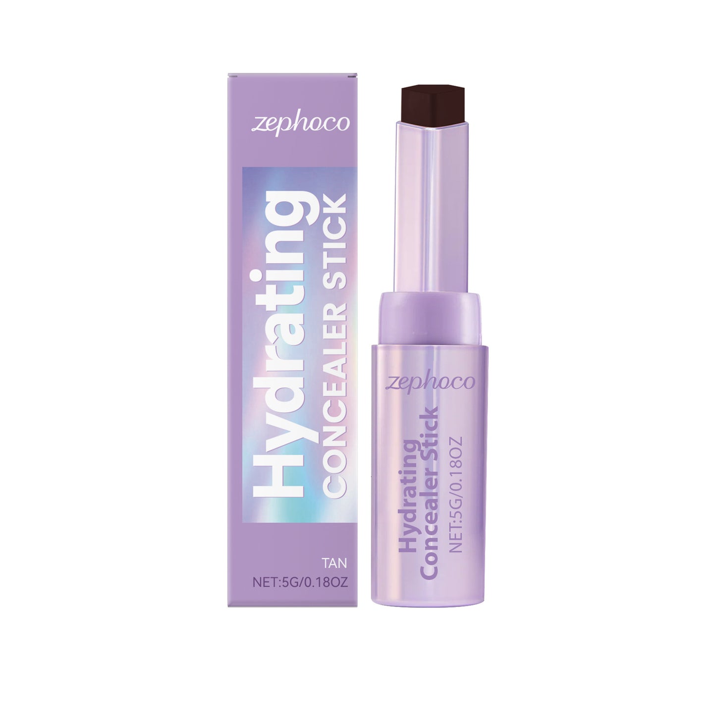 Zephoco Hydrating Concealer Stick 5g | Hell-neutral | Feuchtigkeitsspendender Concealer mit hoher Deckkraft | Glättet die Haut und hellt die Augenpartie auf 
