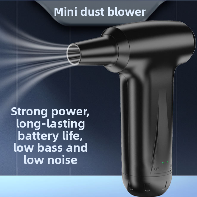 Portable Cordless Air Blower Vacuum Cleaner | USB Rechargeable Mini Dust Blower for Car Keyboard Computer | 2-in-1 Wireless Cleaning Gun with Brush Kit