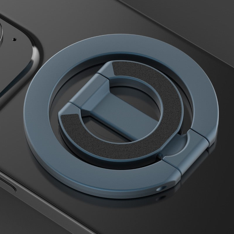 حامل MagSafe المغناطيسي الحلقي | حامل هاتف معدني قابل للطي، دوران 360 درجة، متوافق مع أجهزة iPhone، أسود 