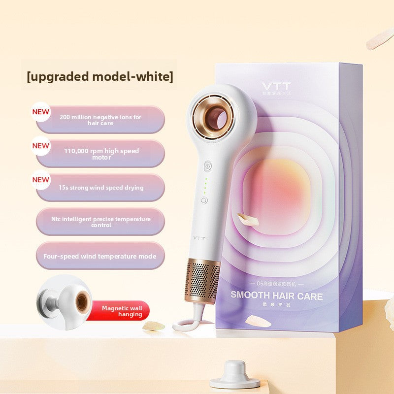 Ionen-Haartrockner 1400W negative Ionen | Schnelles Trocknen Anti-Frizz Föhn | Grau