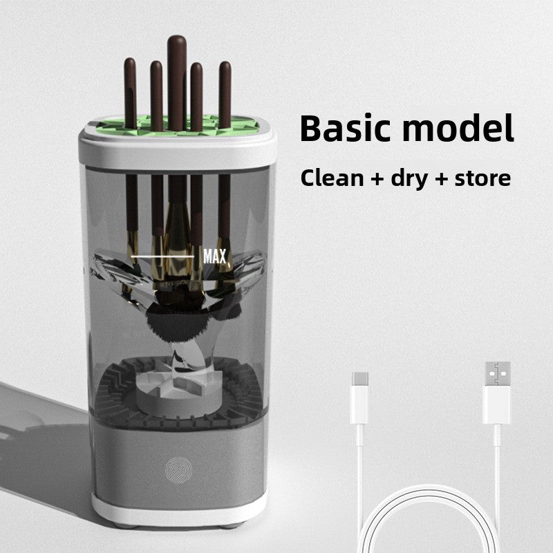 Electric Makeup Brush Cleaner Machine | Automatic Brush Washing Drying Storage Tool USB Rechargeable